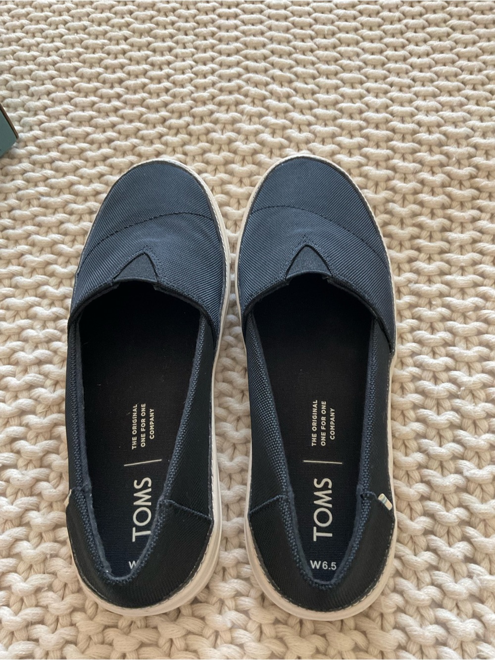 TOMS Black Canvas Slip-On
